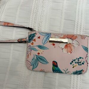 Nine West Pink and Blue Floral Wristlet